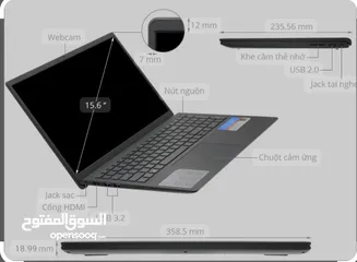  4 لابتوب ديل فوسترو آي ثري جيل 12 رام 8  هارد 512   15.6 DELL VOSTRO  3520 i3 13TH VGA