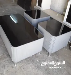  30 طاولات وسط خشب ودهان الون اختياري جميع الوان مقاسات حسب المقاس اطقم ثلاثه قطع او اكثر