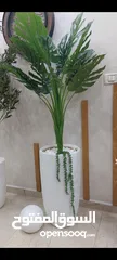  3 شجر زينة وورد صناعي