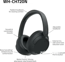  2 SONY WH-CH720N Noise Canceling Wireless Headphones -NEW -MEGAByte