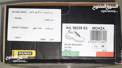  6 حذاء مكتب سيفتي ماركة باندا  S3 إيطالي الصنع مقاس 45
