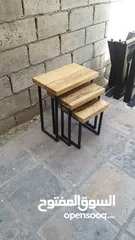  7 طاولة سفرة خشب طبيعي