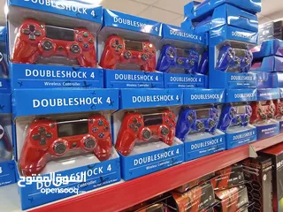  7 يد العاب جيمنغ ايد بلايستيشن 4 لون أسود و أبيض و أزرق و أحمر  Controller Playstation Gamepad PS4