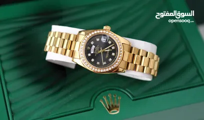  14 ساعات رولكس نسائية مكفولة وتوصيل مجانا ومعها هدية علبة وكيس