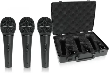  4 طقم ميكرفونات Behringer Ultravoice  Dynamic Cardioid Vocal and Instrument Microphones, Set of 3