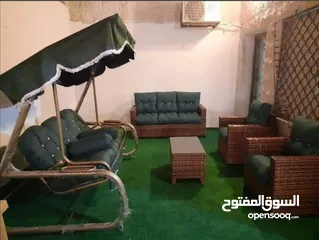  19 أطقم رتان و يتوفر التوصيل لباب البيت وطاولة الوسط هدية  طقم خماسي