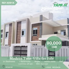  1 Modern Twin-Villa for Sale in Amerat REF 409TA