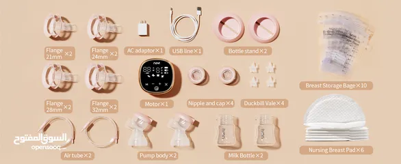  10 شفاط حليب كهربائي مزدوج بدرجة مستشفى NCVI Double Electric Breast Pump (Hospital-Grade Strength)