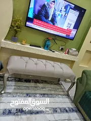 2 افخم وارقى طاولة سفرة خشب زان ثقيل والفرش وتر بروف، استعمال بسيط لون شمبان.