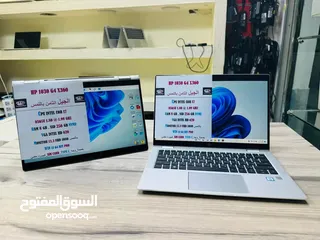  1 HP 1030 G4 X360 CPU CORI7 الجيل الثامن باللمس RAM 8 GB DDR4 SSD 256 GB NVME MONITOR 13.3 X360 باللمس