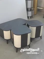  5 طاولات وسط خشب لامنيت 18م الون   متعددة تفصيل حسب الطلب والمقاس مكون من ثلاث قطع