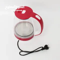  7 ابريق تسخين ماء غلاية ماء زجاج بايركس 2 لتر مع قاعده غلايه لتسخين و غلي الماء