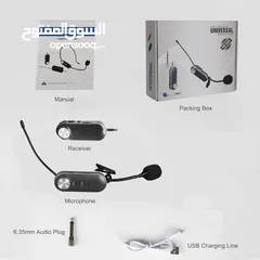  4 T-3 Lapel Mmicrophone Lavalier Microphone ميكرفون عنق لاسلكي