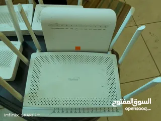  4 روتر نت زين وارنج وفيبر للبيع عدد 5  بدون محولات