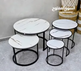  1 طقم طاولات متداخله مودرن عملية وانيقة بتصاميم عصرية توفر لك مساحه  عملية وديكور انيق بنفس الوقتتت