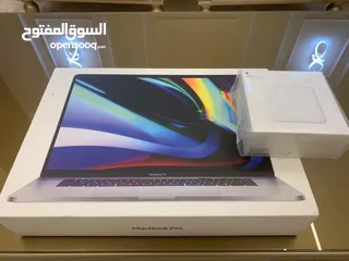  13 شاشة كبيرة جدا Macbook pro 16 inch  (شبه جديد مع كرتونة) شاحن جديد من ابل ومكفول بسعر مغري جدا