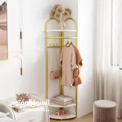  2 ستاند ملابس زاوية ماربل ذهبي