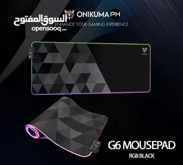  4 ONIKUMA MP006 RGB Gaming Mousepad 80*30*0.4cm ماوس باد مع اضاءة