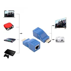  7 HDMI EXTENDER BY CAT-6E/6 CABLE اتش دي ام اي اكستندر 