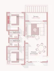  7 شقة غرفتين للبيع، جبل سيفة  Two Bedroom Apt for sale, Jebel Sifah
