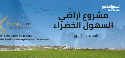  2 مشروع اراضي السهول الخضراء  ( اراضي استثماريه ) منطقه السامك- ناعور- (سكني ريفي)