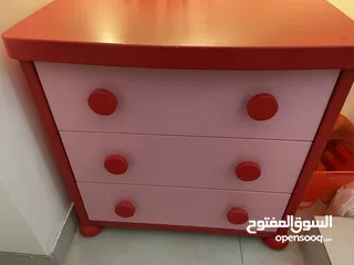  2 Pink Children Dresser Table.