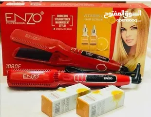  1 ستريتر انزو الاصلي شاشة تحكم ديجيتال سيروم VITAMIN C عدد 2 لترطيب ومعالجة الشعر وتسريح حرارته 1080در