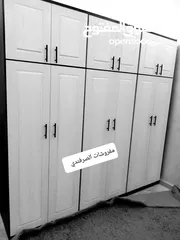  9 خزائن ملابس خشب لامنيت 18م لاتيه او حسب الطلب احجام كبيره درف او سحاب جميع الوان