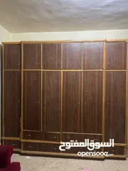  6 خزانة طابقين 6 درف تفصيل ثقيل لاتيه ومحرفة زان بحالة ممتازة للبيع