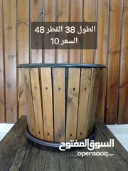 6 قواوير ميناوي للزراعة شغل يدوي بلاستيك ملبس خشب سويد مثبت ببراغي