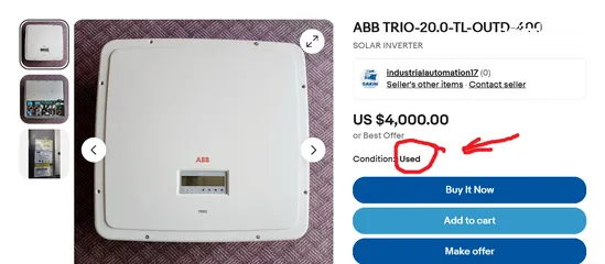  1 انفيرتر طاقة شمسية 3 فاز 7500 واط ايطالي