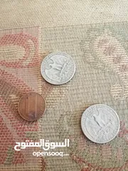 9 عملات قديمة للبيع اردني امريكي بريطاني ألماني عراقي خليجي يوجد قطع نوادر ومميزة