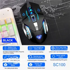  10 ماوس جيمنغ أصلي لألعاب الفيديو الاحترافية وايرلس Aula SC100 Gaming Mouse Wireless
