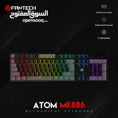  1 FANTECH ATOM104 MK886V2 GAMING MECHANICAL KEYBOARD - SUMI EDITION BLACK