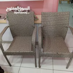  1 كراسي راتان حديد للبيع