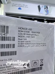 9 Honor 400 (5g) 512 GB / 12 RAM هونر  400 الجديد كليا مع باند هونر مجانا و كفر اصلي كمية محدودة (^_^)
