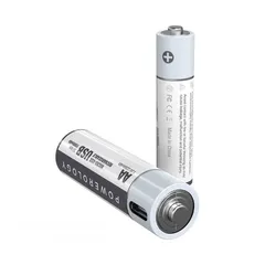  4 Powerology USB Rechargeable AA Battery 4 Pieces