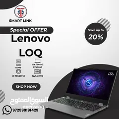  1 لابتوب جيمينج LENOVO i7 13650HX 16GB 1TB RTX3050