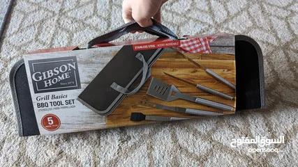  13 عدة ادوات شوي امريكية جيبسون BBQ Grill Set Gibson جديدة غير مستعمل