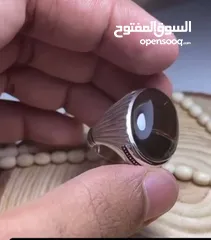  2 خاتم عقيق طبيعي