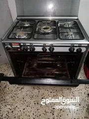  3 غاز 5 عيون ستانلس ستيل 80سم تب نظافه