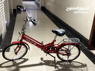  1 Original Rally Bycycle for 10 to 15 years old children like new. Used once for Aed 220. 00. FOLDABLE