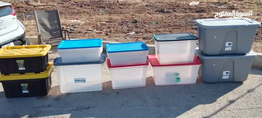  5 صندوق مع أغطية