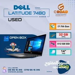  1 لابتوبات Dell Latitude 5480 Corei7 7th اي سفن جيل سابع مواصفات عالية 32 جيجا رام ، SSD 512 GB