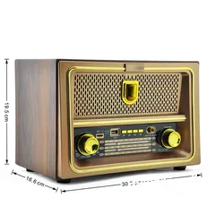  2 راديو حجم كبير كلاسيك مميز لعشاق القطع الراقيه بمميزات حديثة  سماعة ستيريو Am .Fm.SW MP3 بلوتوث