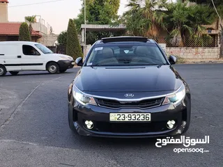  14 كيا اوبتما 2018 هايبرد اعلى اضافات جميع الضافات بلوراما جلد بحالة الشركة
