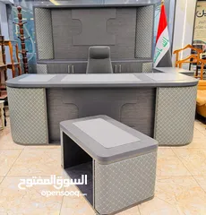  2 مكتب اداري مميز 140*70 تفصيل خشب لامينت مستورد مكفول بسعر المصنع موديلات فخمه مميزة بأقل الاسعار