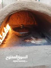  16 فرن طابون متحرك لشوي صواني وخبز ع حصى طول 85 العرض 65 صاج مقلفن بشتغل ع حطب وع غاز متنقل