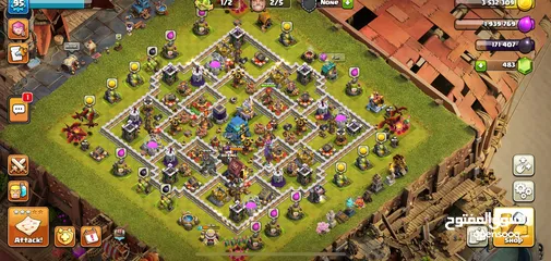  6 قرية كلاش اوف كلانس تاون 11   ملاحظة:تمت ترقية قاعة المدينة الى 12 للتو