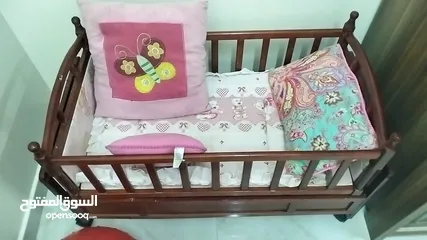  2 Wooden Baby bed